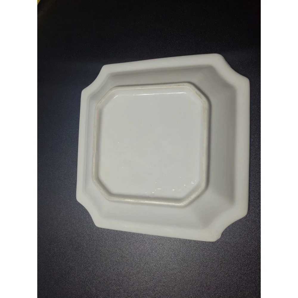 Vintage Floral Birds Square Plate 6
